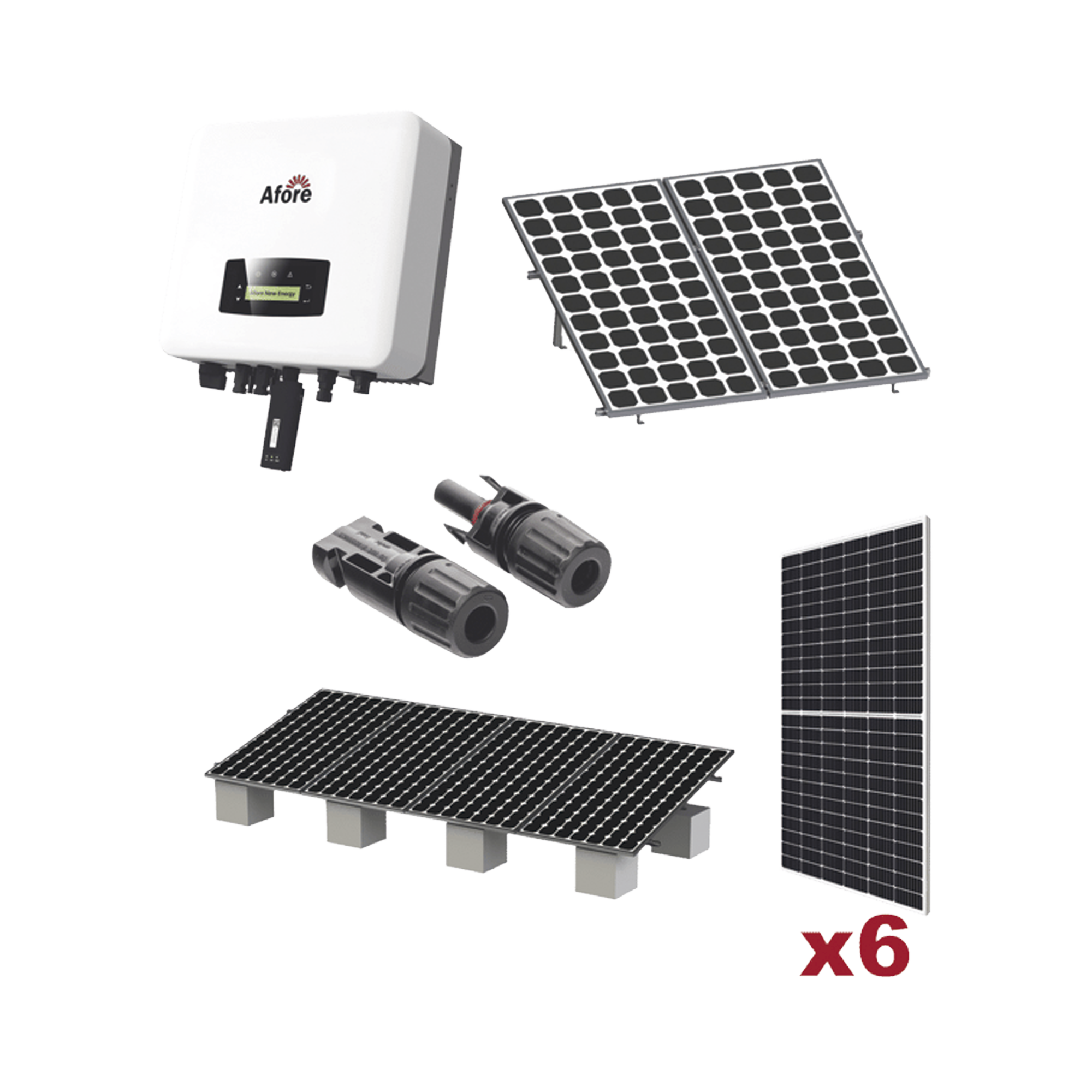 Kit Solar Interconexion / 3kW 220Vca / Inversor AFORE / Montaje Incluido