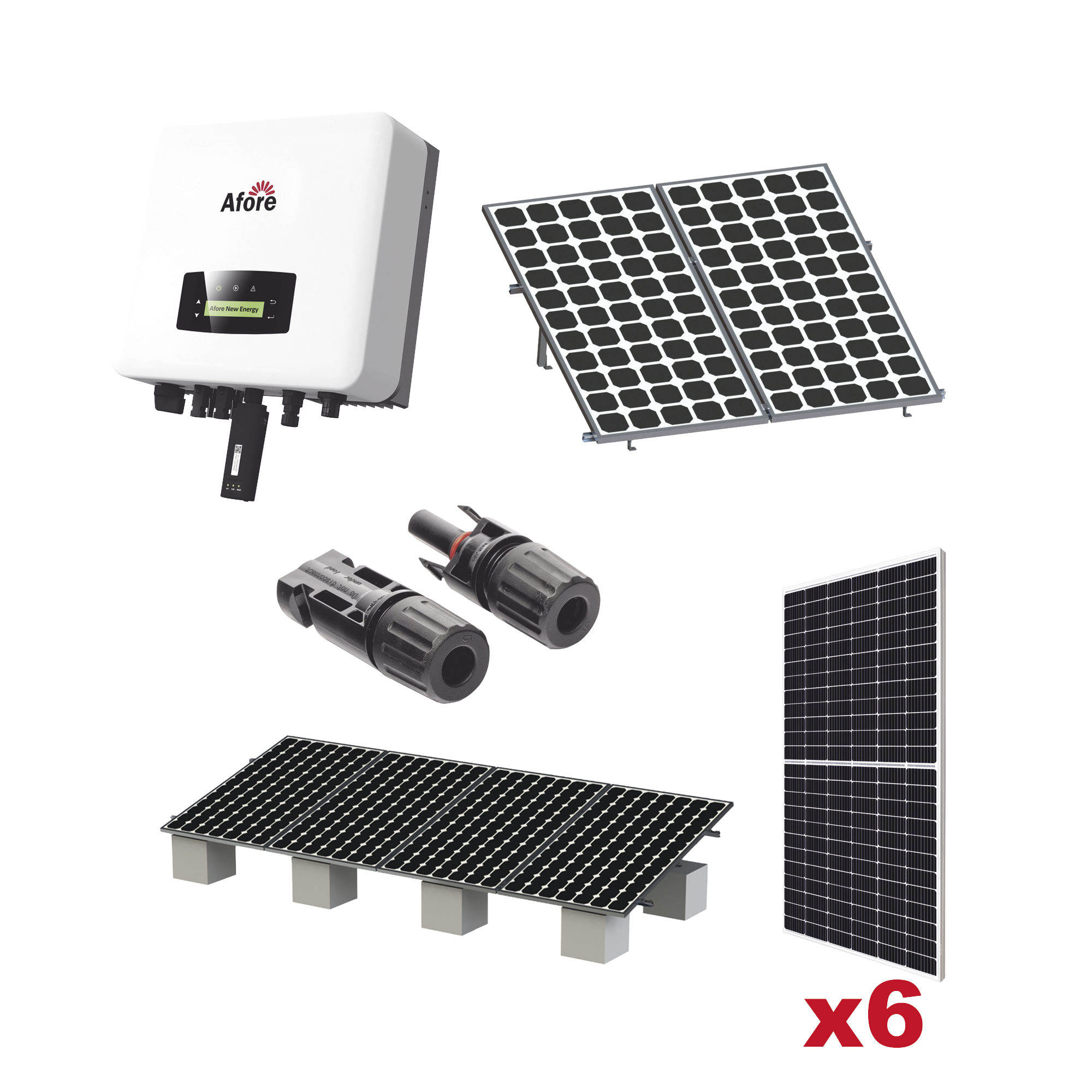 Kit Solar Interconexion  / 3kW  220Vca / Inversor AFORE / Montaje Incluido