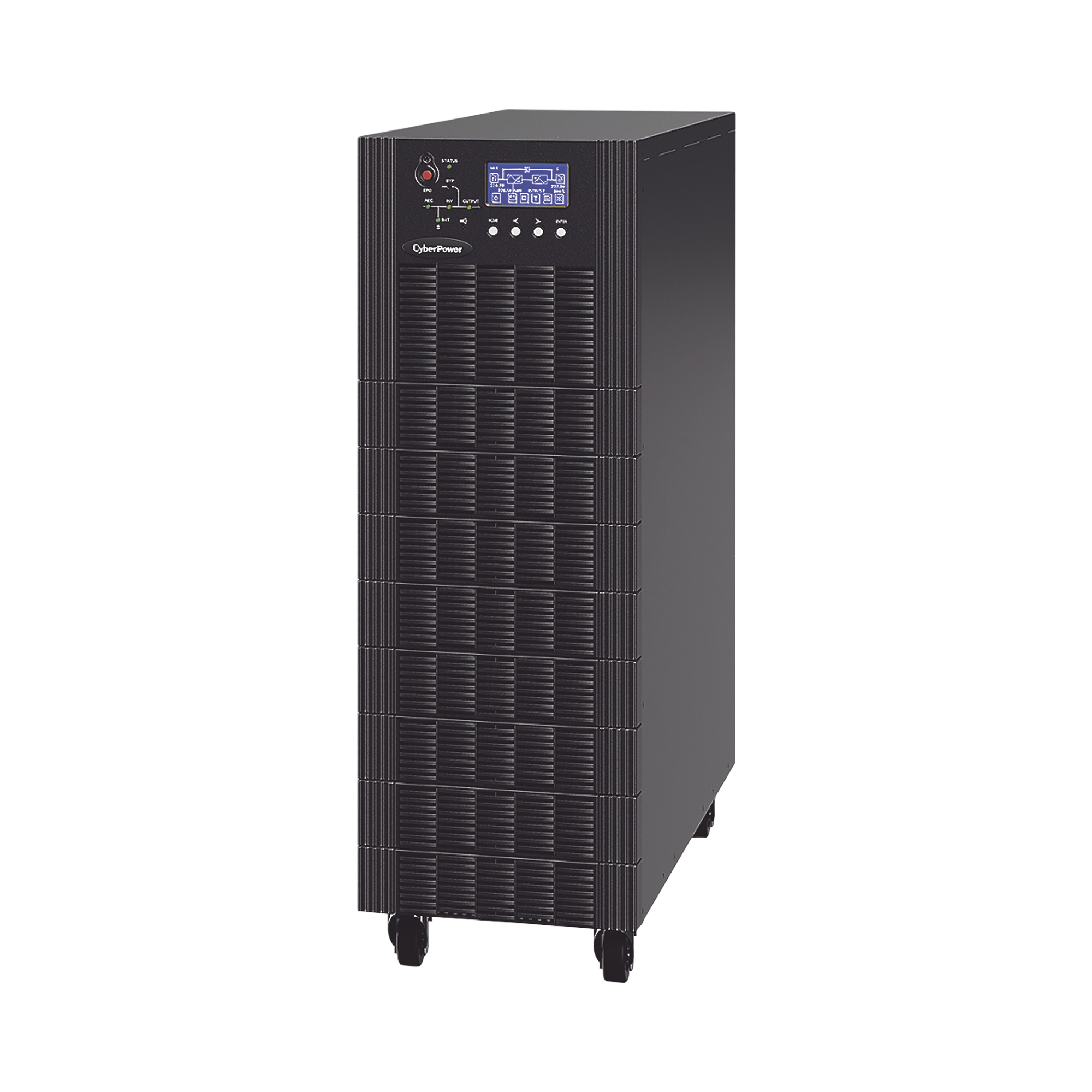 UPS Trifásico de 20 kVA/18 kW, Topología Online Doble Conversión, Voltaje de 208/220 Vca de L-L, Respaldo de 5 Minutos al 100% de Carga, Incluye Módulo y Banco de Baterías